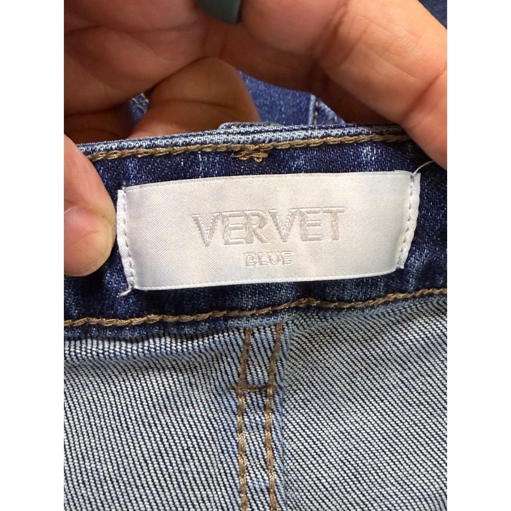 Vervet Women's Blue High Rise Flare Jeans Medium Wash Stretch Denim Sz 34 - Picture 5 of 7